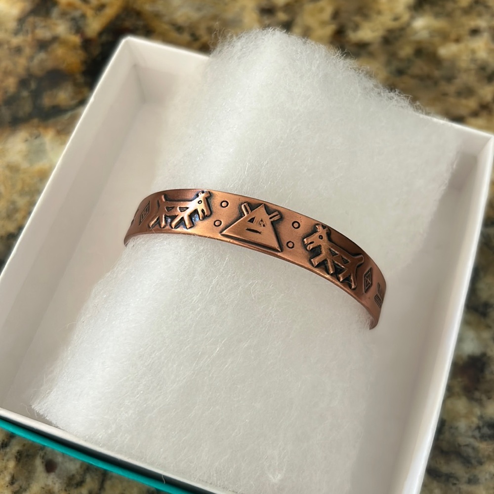 Bell Trading Copper Native American Stamped Cuff Bracelet